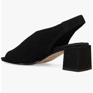 Eileen Fisher Trudy Slingback Black Knit Block Heels 7.5 New in Box